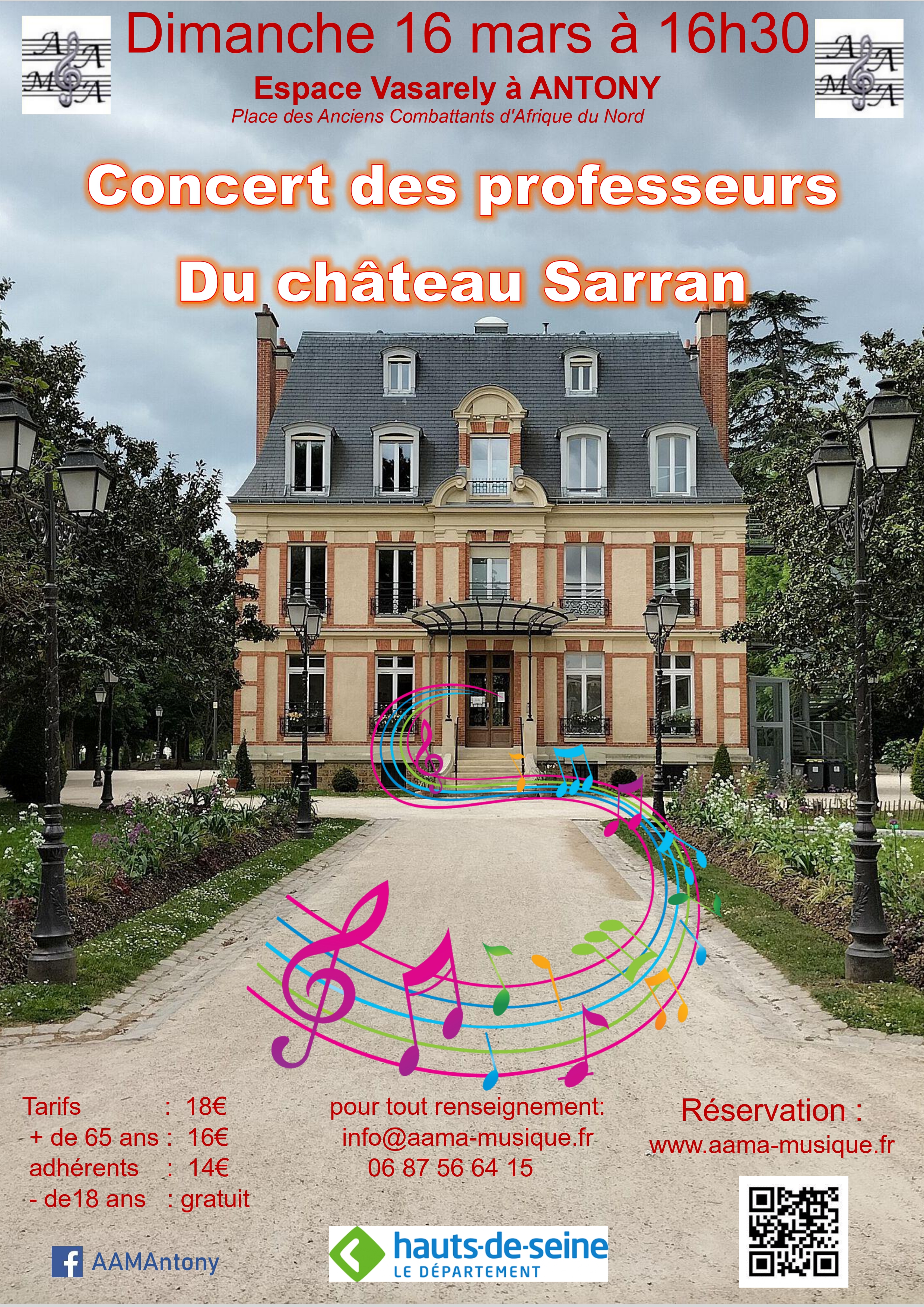 Affiche du concert du 16 mars 2025