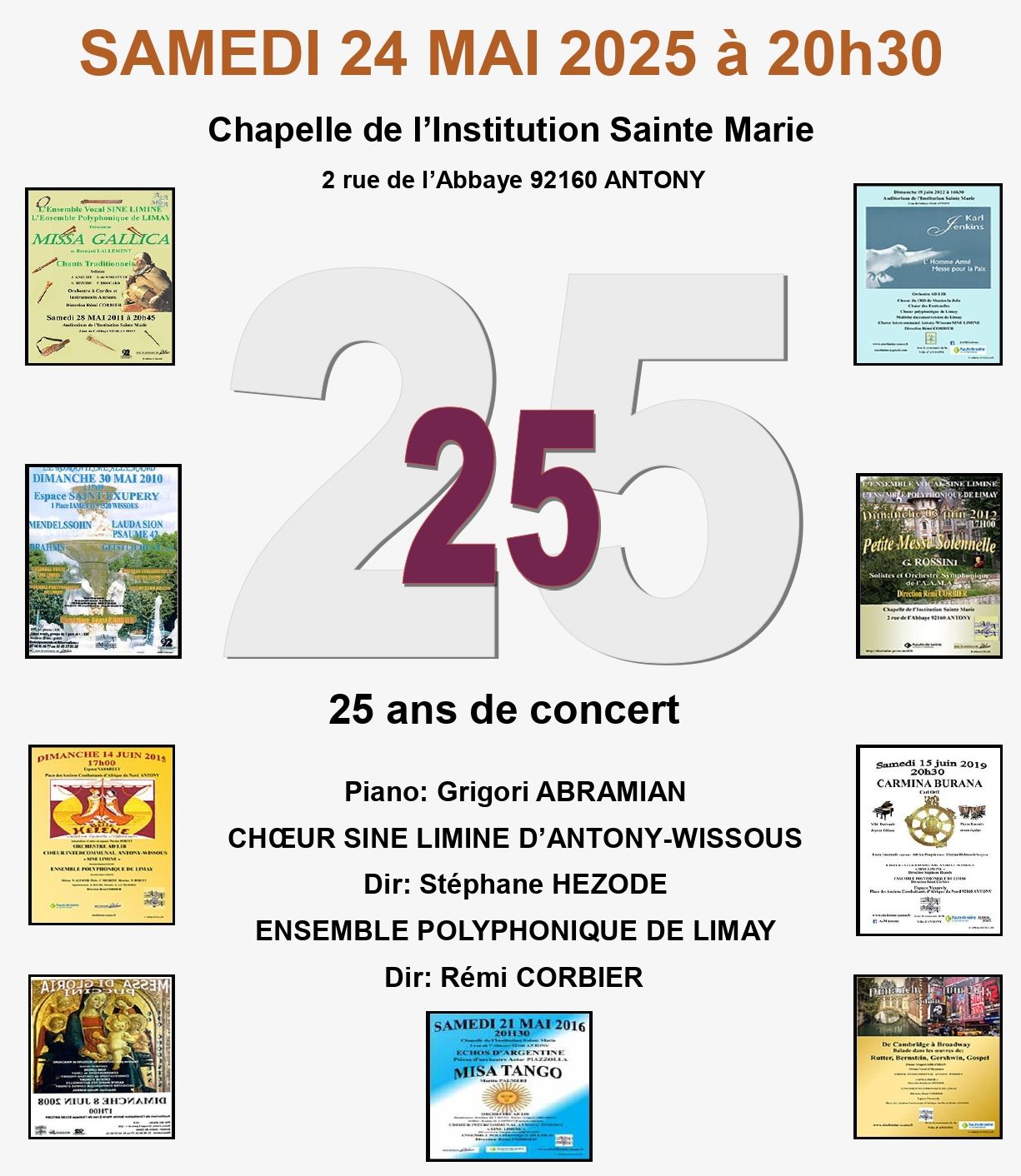 Affiche du concert du 24 mai 2025