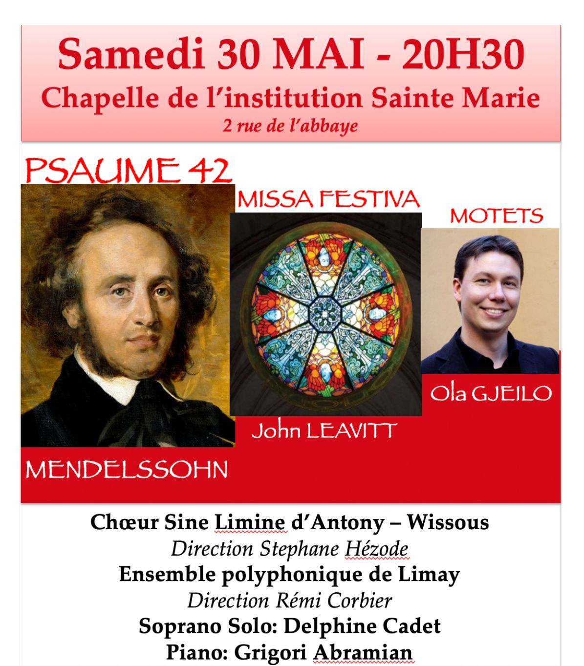 Affiche du concert du 30 mai 2026